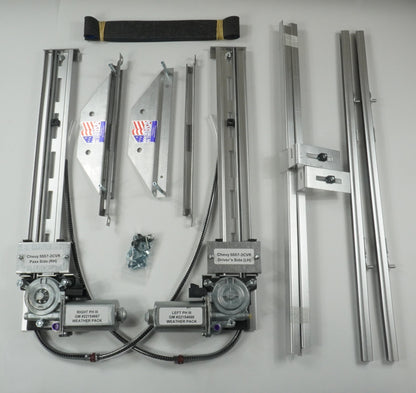 1955–1957 Chevy 2-Door Sedan – Vent Removed Complete Kit, Front Doors Only (5557-2CVR)