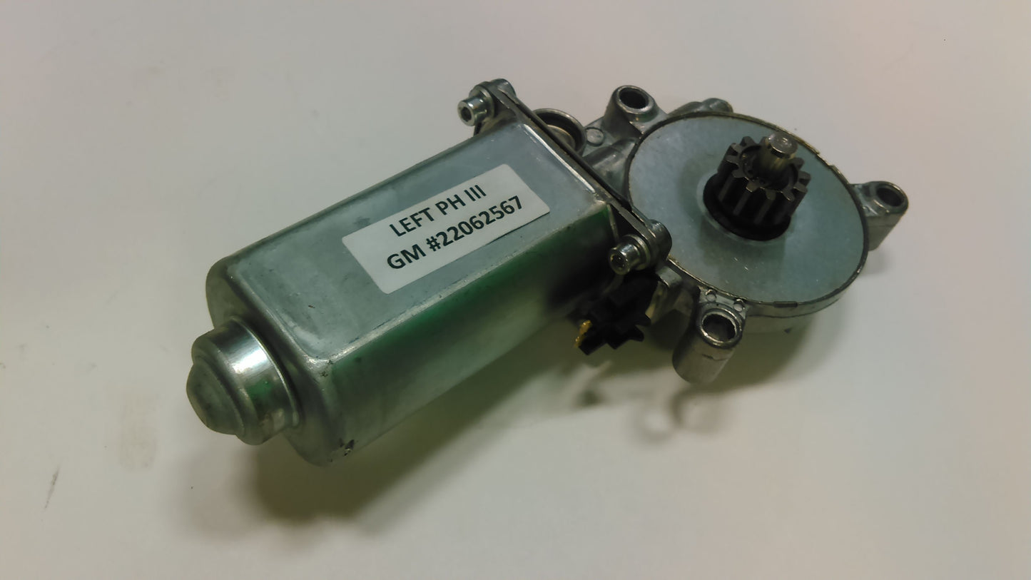 Window Motor, 12 Tooth, GM Standard (Male-type) Plug, LH