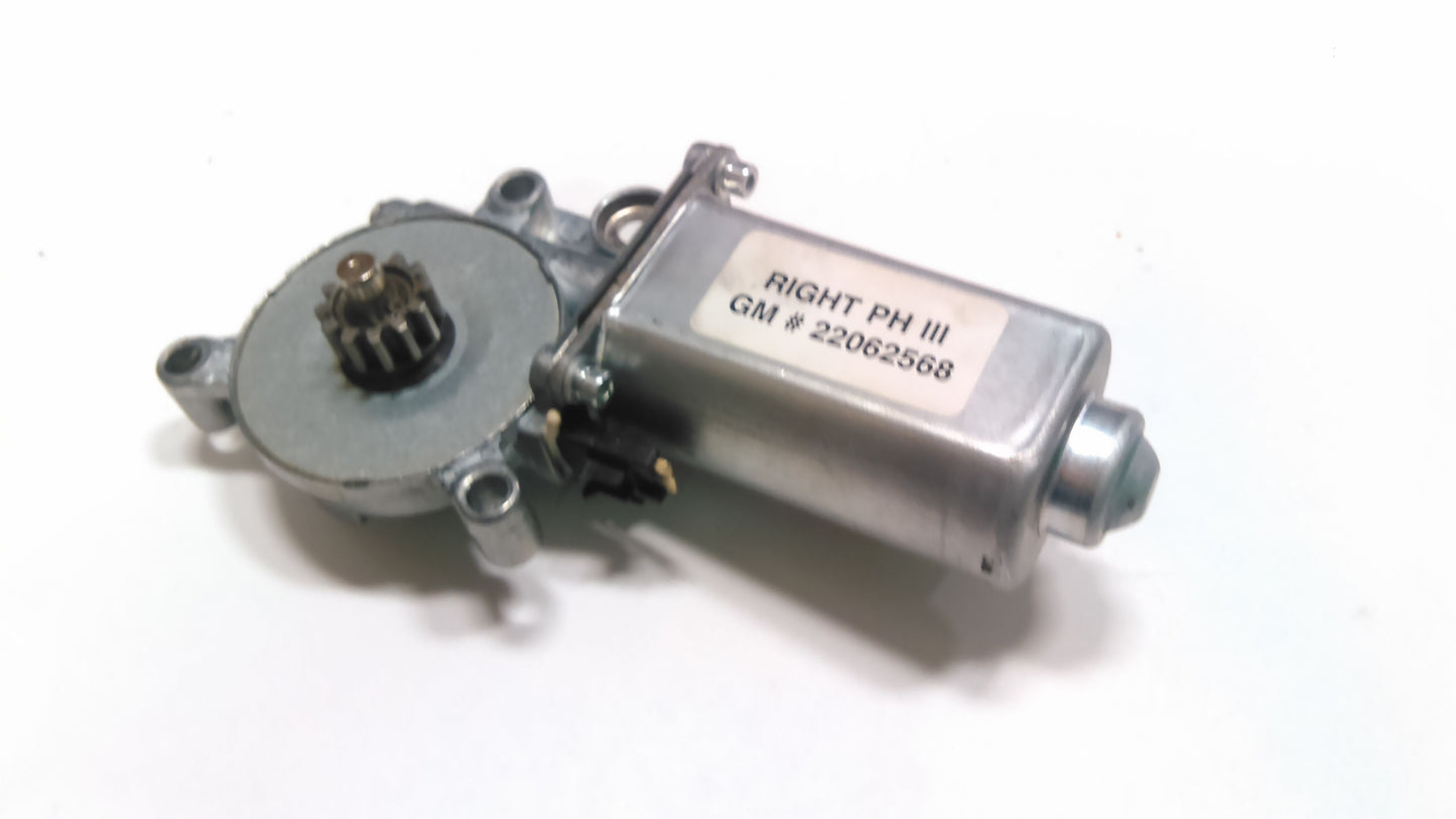 Window Motor, 12 Tooth, GM Standard (Male-type) Plug, RH